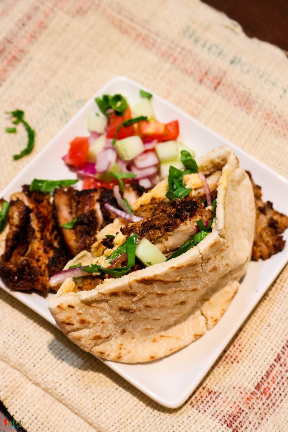 Chicken Shawarma in Pita pocket - Spicy World Simple and Easy Recipes ...