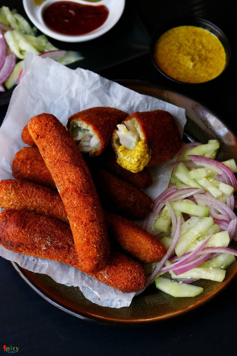 Cooking Step: Fish Fingers (Kolkata style) Cooking Step: Fish Fingers (Kolkata style)