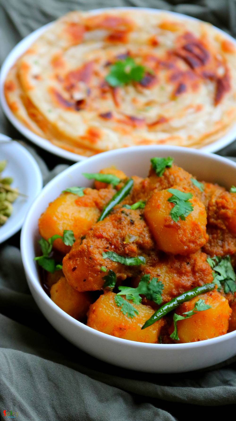 Cooking Step: Kosha Aloor Dom / Bengali style Dry Potato Curry Cooking Step: Kosha Aloor Dom / Bengali style Dry Potato Curry