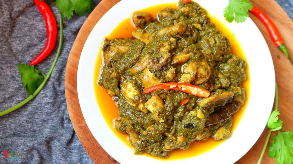 Palak Chicken Chicken Cooked With Spinach Puree Spicy World Simple